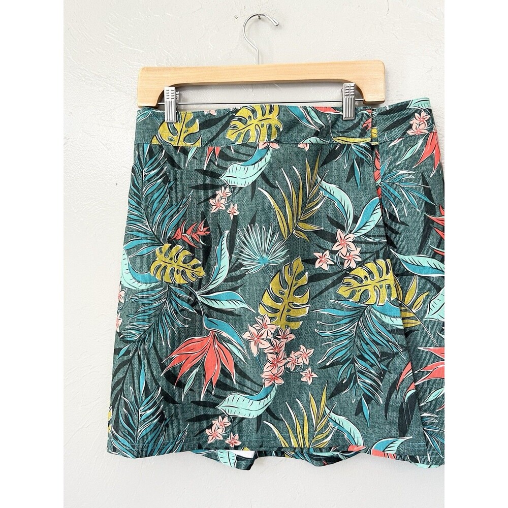 RIP SKIRT Hawaii Jungle Batik Floral True Wrap Length 2 Skirt Size Large